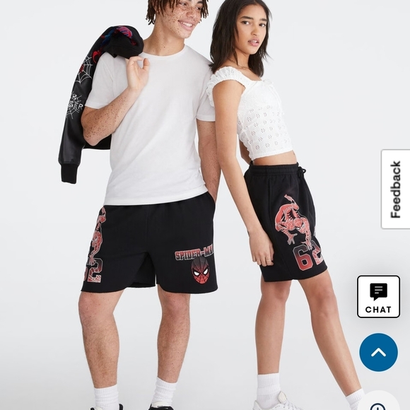 Aeropostale Black Spider-Man Graphic Men's Shorts - Picture 2 of 8